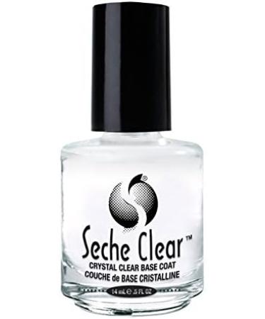 Seche Clear Crystal Clear Base | Premium Nail Primer & Base Coat Nail Varnish Strengthening Nail Polish Base Coat for Long-Lasting Manicures | Non-Yellowing Clear Builder Gel for Nails | 14 ml - Buy Online on GoSupps.com