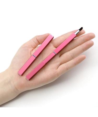 Dual End Professional Lip Brush Set - Retractable Lipstick & Concealer Applicators for Women & Girls - Pink Makeup Tool - Buy Online on GoSupps.com