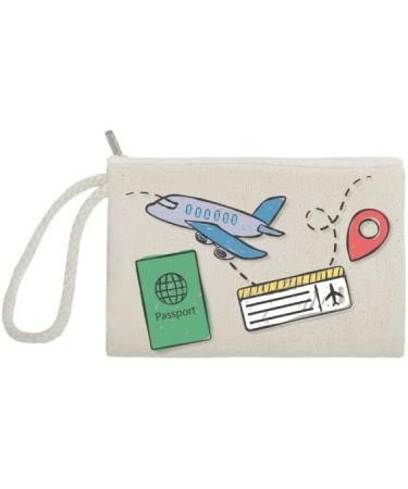 Aspire 12pcs 100% Cotton Canvas Zipper Bags - DIY Blank Travel Pouch Bags in Natural Color | Eco-Friendly & Versatile - Buy Online on GoSupps.com