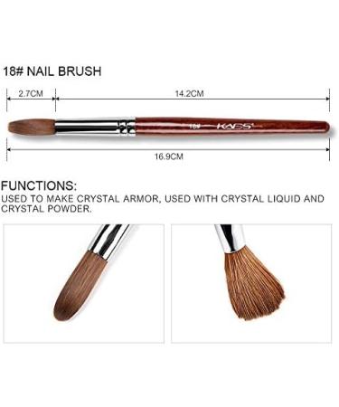 Alexnailart 4pcs Kolinsky Sable Acrylic Nail Brush Set - Red Wooden Handle, Manicure Design Pen for Acrylic Powder - Premium Quality - Buy Online on GoSupps.com