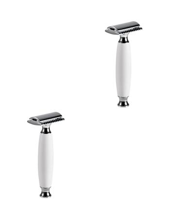 Minkissy 2st hand razor men Double razor blades Razor Open butterfly razor Electrician men Razor Razor Manual knife double -edged clean picture 1x2st 1 piece (1 Pack)