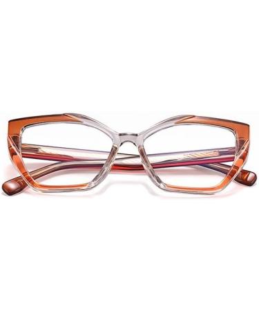 Fuqinqingoz Anti Blue Light Cat Eye Reading Glasses for Women - Rose Color +0.00 Strength - Buy Online on GoSupps.com