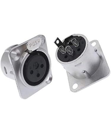 Buy 1PCS Cannon XLR Metal Socket YS145 YS146 Male Female 3 Pin Microphone Connector - Black Female | International Shipping Available - Buy Online on GoSupps.com