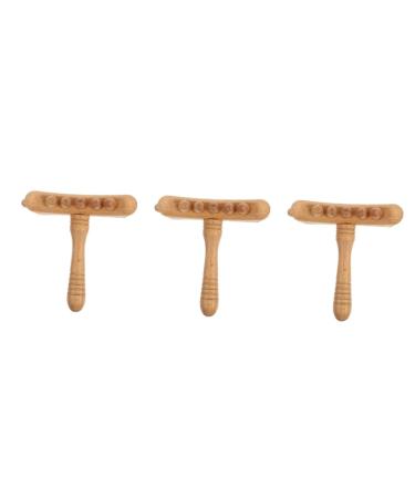 Healeeved 3st scratch stick back massager made of wood Guasha-Schaber body tools wood back massage device rsoller Thai massage tab scratch board beech man meridian rod universal-light brownx3st 18x17.5cmx3pcs