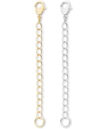 Adabele 925 Sterling Silver 2 Chain Extender | Removable Adjustable Extension for Necklace Anklet Bracelet - SS303-2 - Buy Online on GoSupps.com