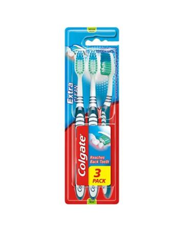 Colgate Extra Clean Toothbrushes (3-Pack) Medium