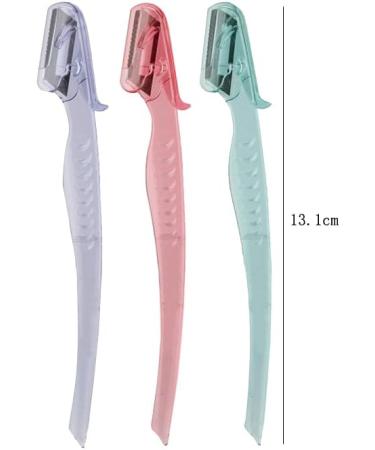 Transparent Eyebrow Trimmers - 5/10 Pack Makeup Knives & Facial Razors for Women | Effortless Hair Removal Blue Color - Buy Online on GoSupps.com