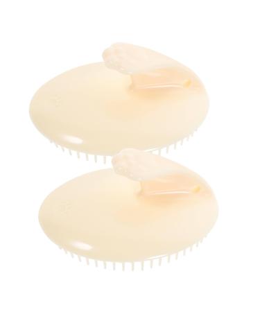 Orfofe 2 pieces Shampoo Kamm Scales Silicone Headkratz Silicone Shampoo brush head W scher Hair Scalp Massage device Bush scalp Massage device Shampoo brush