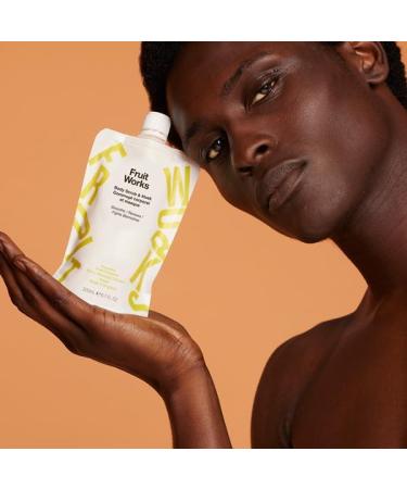 Fruit Works Body Scrub & Mask 200ml - Fruit AHA Complex Papaya Enzyme & Shea Butter | Vegan Made In England - Buy Online on GoSupps.com