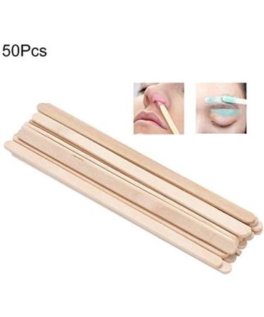 50 Pack Wooden Spatula for Hair Removal - Birch Waxing Sticks & Disposable Cosmetics Applicators - Buy Online on GoSupps.com