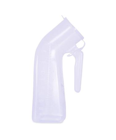 Reusable Urinals for Men- 1000ML Plastic Material Portable with Lid Easy-Grip Handle Sealing is Good for Car Travel Emergency Use-Transparent Happy