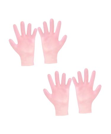 Ipetboom 2 Pairs Whitening Moisturizing Gloves Grooming Glove Practical Gloves Hand Moisturizing Gloves Sokcs Skin-Friendly Gloves Dry Skin Care Gloves Pink Sebs Soft Miss Sock