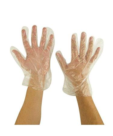 Starryshine 1000 pcs- LARGE- Economical Disposable Clear Polyethylene (PE or Poly) Gloves PowerFree- Food Grade- Kitchen, Home, Restaurant, Cooking, Cleaning, Food Handling, Travel