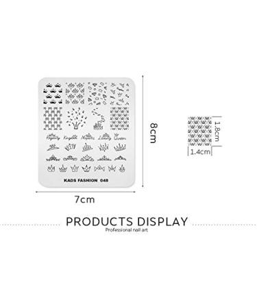 Nail Stamping Plate Fashion Crown Rich Luxury King Queen Theme Multi-Pattern Stamp Print Image Stamp Template Nail Art for Nail Design 2# - Buy Online on GoSupps.com
