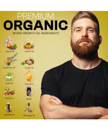 Premium Organic Beard Growth Oil - Nourishing Serum with Natural Ingredients for Boosted Beard Growth | 2 oz - Buy Online on GoSupps.com