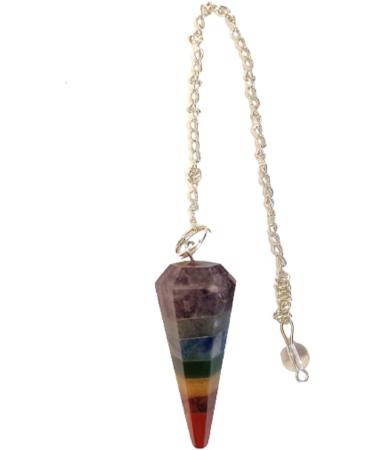 Orgonite Crystal Point Dowsing Pendulum - 100% Genuine 7 Chakra Gemstone - Handcrafted Healing Crystal Gift - Witchcraft Supplies - Buy Online on GoSupps.com