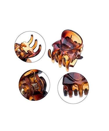12-Pack Brown Mini Acrylic Hair Gripper Clips | Solid Plain Fringe Hairpins for Women & Girls - Buy Online on GoSupps.com