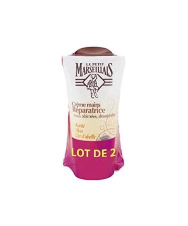 Le Petit Marseillais Repairing Hand Cream for Damaged and Dry Skin, Shea Butter, Aloes and Bee Wax, 75 ml - Pack of 2 75 ml