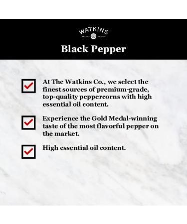 Watkins Gourmet Organic Whole Black Peppercorns 2.6 oz. Bottle - Non-GMO, Kosher (1-Pack) - Buy Online on GoSupps.com