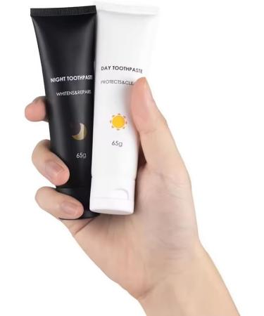 Day & Night Natural Fresh Breath Activated Bamboo Charcoal Teeth Whitening Toothpaste - Stain Removal & Oral Care - Buy Online on GoSupps.com