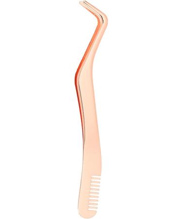 Eyelash Extension Tweezers | Stainless Steel Eyelash Appliant Tool with Comb - Pekmar Ros gold - Buy Online on GoSupps.com