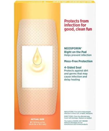 Band-Aid Antibiotic Waterproof Adhesive Bandages - 8ct Extra Large (2 pk) - Buy Online on GoSupps.com