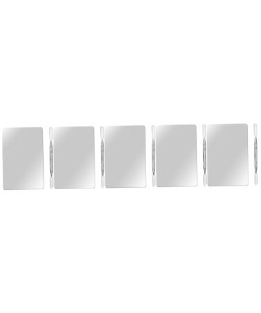 Beaupretty 5 Sets makeup palette foundation cosmetic pigment mixing plate art painting scar wax makeup nail tools makeup mixing tray with spatula Concealer essentials Stainless steel