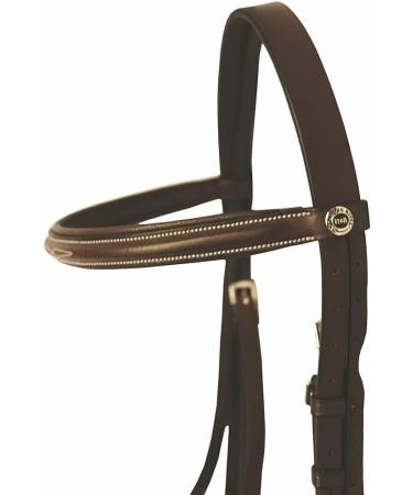 Henri de Rivel Havana Cob Bridle with Padded Fancy Raised Design and Laced Reins - Buy Online on GoSupps.com