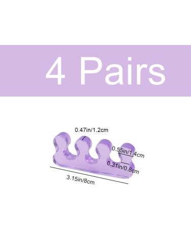 YUANHONGJIAN 4 Pairs Gel Toe Separator for Pedicure & Manicure - Toe Stretcher & Spacer for Men and Women - Buy Online on GoSupps.com