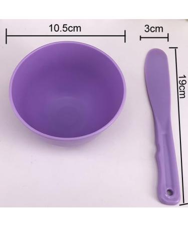 3 Sets Rubber Facial Mask Mixing Bowl & Spatula - DIY Skin Care Kit for Home & Salon - Purple - Buy Online on GoSupps.com