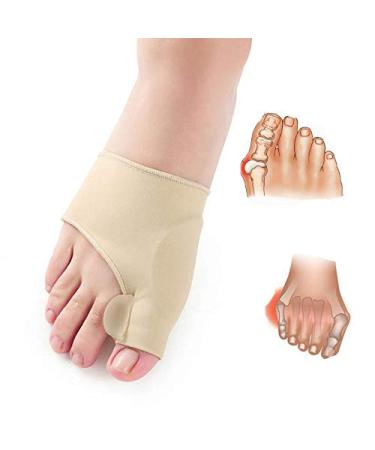 HiiBaby 2pcs Big Bone Orthopedic Bunion Correction Pedicure Socks Silicone Hallux Valgus Corrector Braces Toes Separator Feet Care Tool
