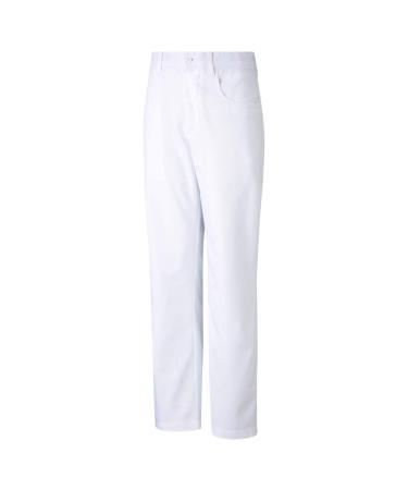 PUMA GOLF Boys 5 Pocket Pant Bright White Large