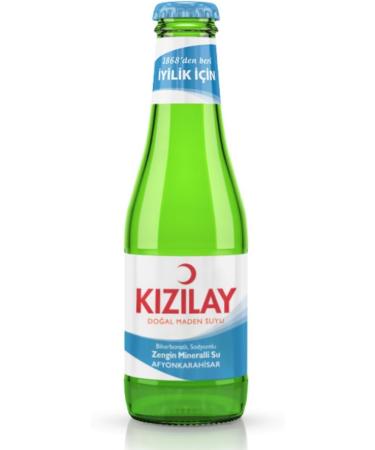 KIZILAY Natural Rich Mineral Water with Bicarbonate and Sodium 200ml x 12 Bottles with Pufai Grocery 12 Bottles - Buy Online on GoSupps.com