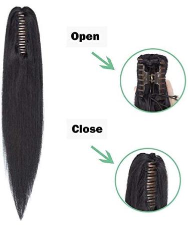SEGO Ponytail Extension - Real 100% Remy Hair Clip-In Braid Black #1 14 (35cm) 105g - International Shipping Available - Buy Online on GoSupps.com