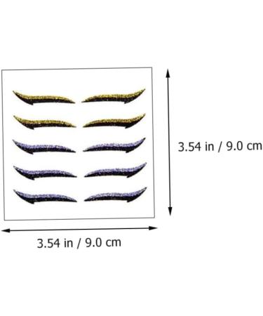 FOMIYES 12 Pcs Eyeliner Eye Line Sticker Eye Makeup Stickers Double Eyelid Tapes Applique Flash 1 count (Pack of 1) Assorted Colorx2pcs - Buy Online on GoSupps.com