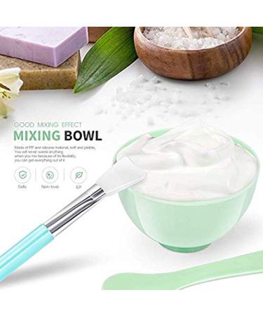 Teenitor Facial Mask Mixing Bowl Set - DIY Facemask Kit with Brush, Spatula, Gauges & Puff - Green - Pack of 8 - Buy Online on GoSupps.com
