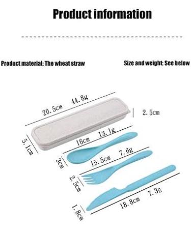 ECOSTAR Reusable Utensils Set with Case - BPA-Free Wheat Straw Cutlery Set for Office, Dorm & On-the-Go - Eco-Friendly Knife, Spoon, Fork (Beige 1) - Buy Online on GoSupps.com