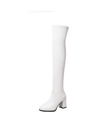 Overknee boots women sexy stretch high boots with block heel sock boot winter boots women high heels long boots elegant shoes comfort winter warm women shoes 35 EU