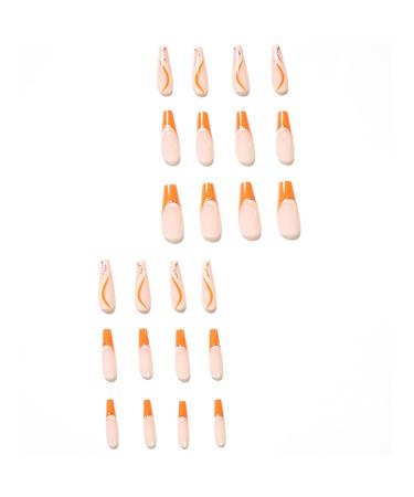 Buy Abstract Ballerina French Press-On Nails - 24 pcs Artificial Nails for Women and Girls | International Shipping Available - Buy Online on GoSupps.com