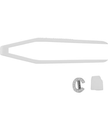 Verdant Touch Hip Hop Hollow Tooth - Glossy English Letter 'C' Fake Teeth for Halloween | Silver Hip Hop Teeth Decoration - Buy Online on GoSupps.com