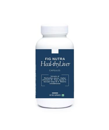 FiG Nutra's Heal thyLiver Advanced Liver Detox & Digestive Health Supplement | Curcuma Piper Nigrum Zingiber Bhumyamalaki Pila Bhangra | Supports Fatty Liver Detox Promotes Liver Vitality