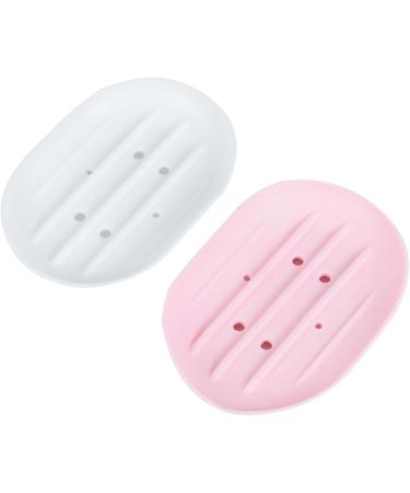 Ciieeo 8 Pcs Non-slip Silicone Soap Holder Soap Soap Dish Sink Soap Holder Fruit Straws Anti Slip Soap Case Soap Drainer Holder Bathroom Soap Rack Silicone Soap Dish Hollow Out White Tray - Buy Online on GoSupps.com