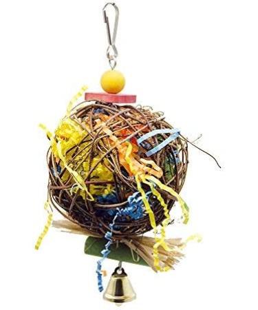 EBaokuup Bird Chewing Toys - 2 Pack Foraging Shredder Toy for Parrot Cage - Ideal for Cockatiel, Conure, African Grey - Multi-colored - Buy Online on GoSupps.com