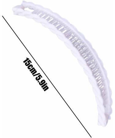 Banana Clincher Combs Vintage Ponytail Holder - Fishtail Hair Clip Ponytail Banana Clip for Women Girls Hair Accessories White - Buy Online on GoSupps.com