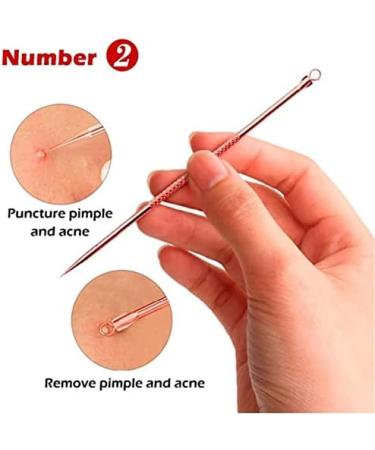 U-K Blackhead Remover Comedone Extractor Blackhead Tweezers Kit Professional Stainless Pimple Acne Blemish Removal Tools Set Deft Processed - Buy Online on GoSupps.com