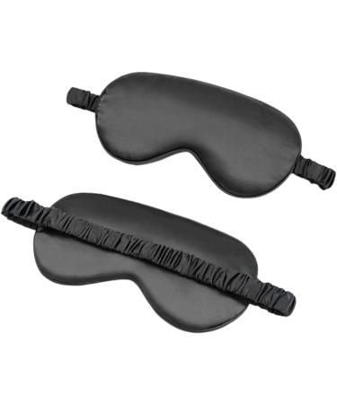 Mulberry Silk Sleep Eye Mask - Soft Good Night Eye Cover | Black 1 Count - Buy Online on GoSupps.com