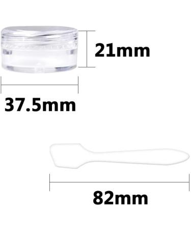 Hnmedia 20 Pieces 10ml Plastic Cosmetics Container Pots with Screw Lids/Travel Pots for Cream Makeups Lotion Nail Powder Eye Shadow Medicine Storage Includes 6 Pieces Mini Spatula (Clear) - Buy Online on GoSupps.com