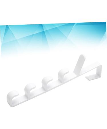Healeved 3pcs 5 Hooks Door Coat Hangerwhitel Towel Rack Plastic The Hat Holders Hanging Portable Over medium White - Buy Online on GoSupps.com