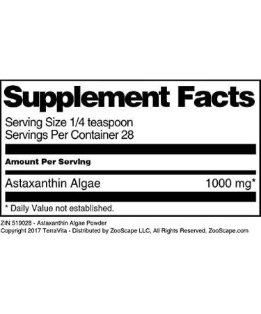 Astaxanthin Algae Powder (1 oz ZIN: 519028) - Buy Online on GoSupps.com