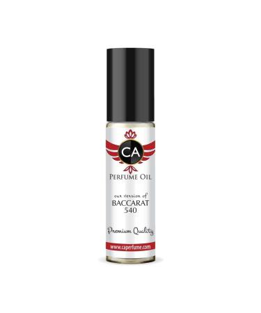 CA Perfume Impression of Maison Francis K. Baccarat 540 For Men Replica Fragrance Body Oil Dupes Alcohol-Free Essential Aromatherapy Sample Travel Size Concentrated Long Lasting Roll-On 0.3 Fl Oz/10ml MAISON FRANCIS K. BAC